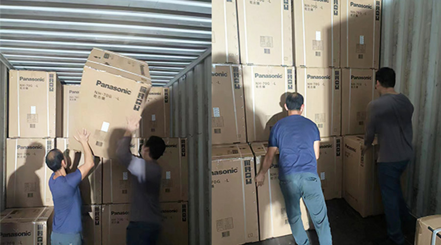春節(jié)放假?zèng)_刺！加速度完成客戶松下衣物烘干機(jī)裝柜發(fā)貨
