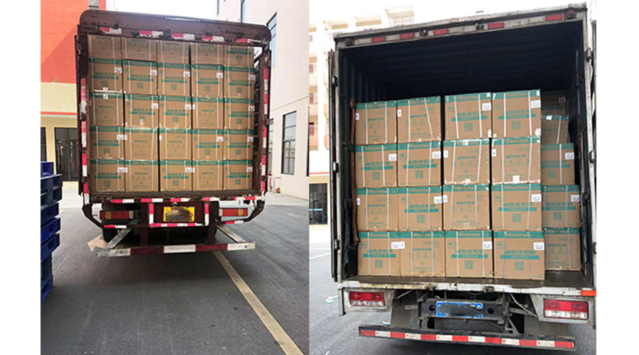 實況圖！金環(huán)電器完成國內(nèi)某知名品牌迷你洗衣機(jī)裝柜發(fā)貨