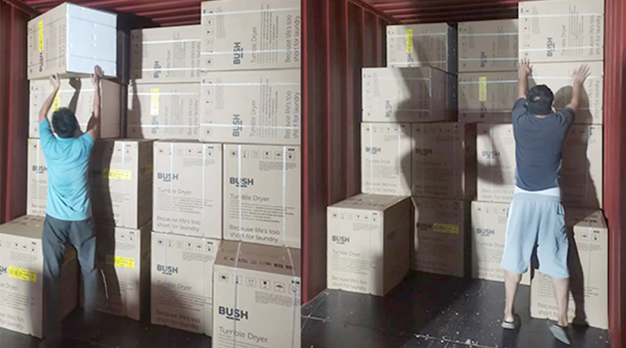 各司其職合力做好英國Argos客戶衣物烘干機出貨任務(wù)！