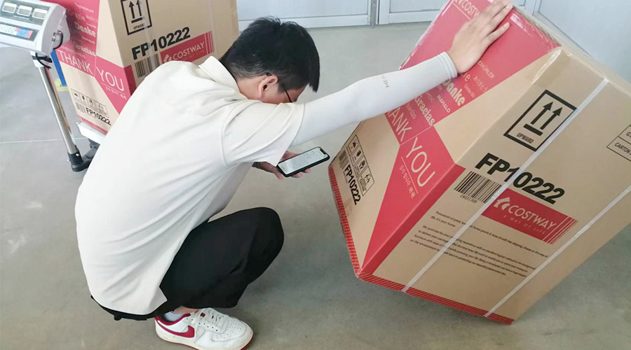 實(shí)況直擊！客戶北美COSTWAY開展衣物烘干機(jī)驗(yàn)貨